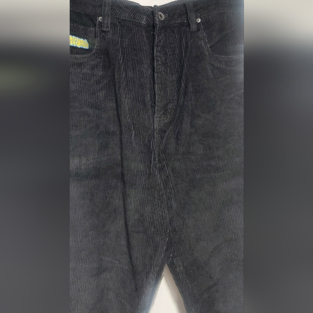 Empyre Zumiez Black Corduroy Pants Size 34 - Picture 6 of 8